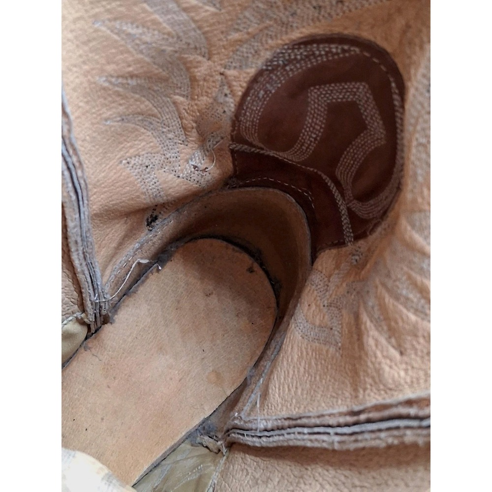 Justin Boots Boots Mens Size 10.5 D Brown Leather Western Pull On Mid Calf - Picture 10 of 13